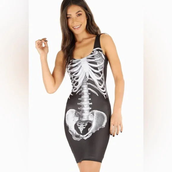 NWOT Blackmilk Ribs Black Dress ~ LIMITED Size Large - Picture 2 of 16